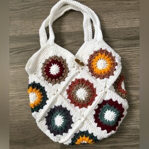 Handmade Multicolor Crochet Tote Bag